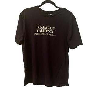 Divided Los Angeles skateboard black t-shirt size L